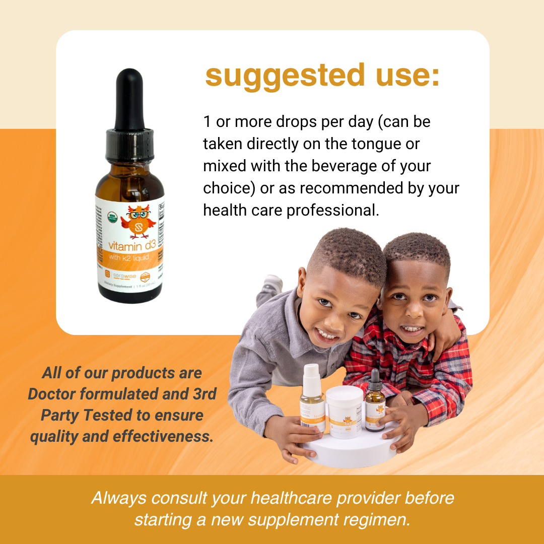 Organic Liquid Vitamin D3 with K2