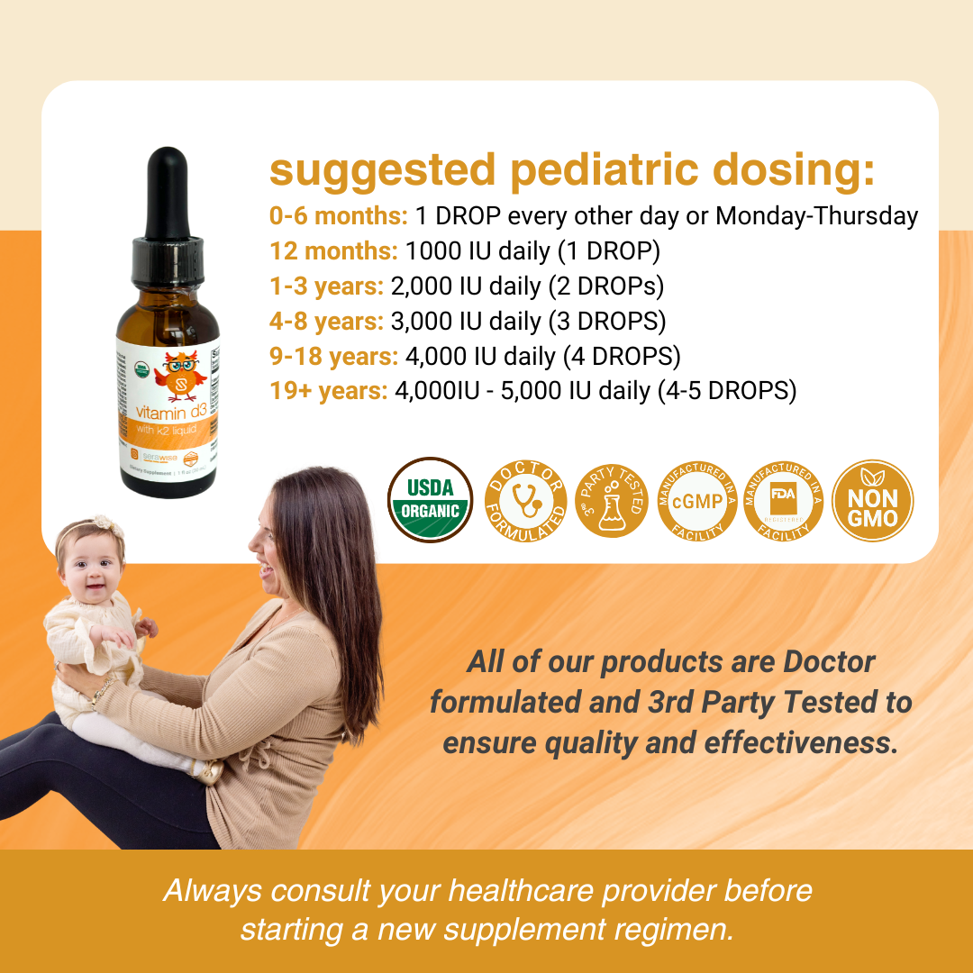 Organic Liquid Vitamin D3 with K2